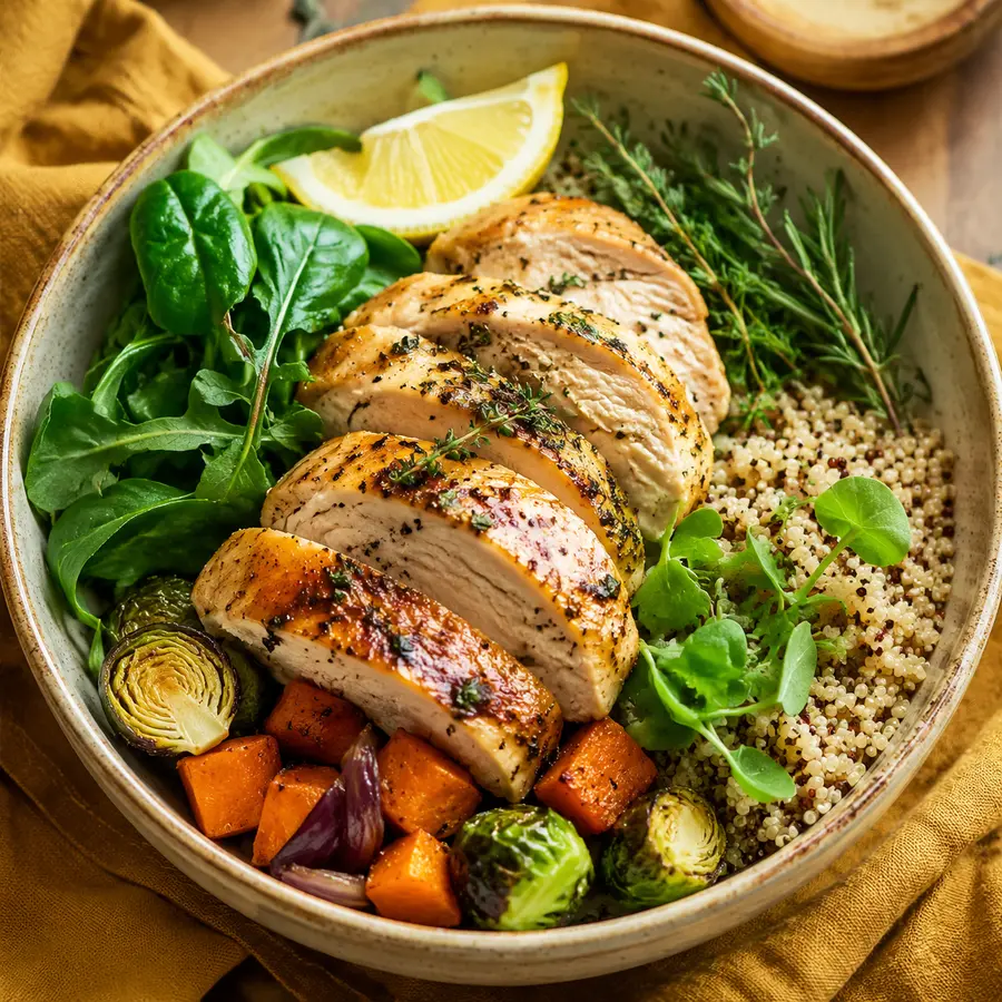 Fresh healthy chicken dish