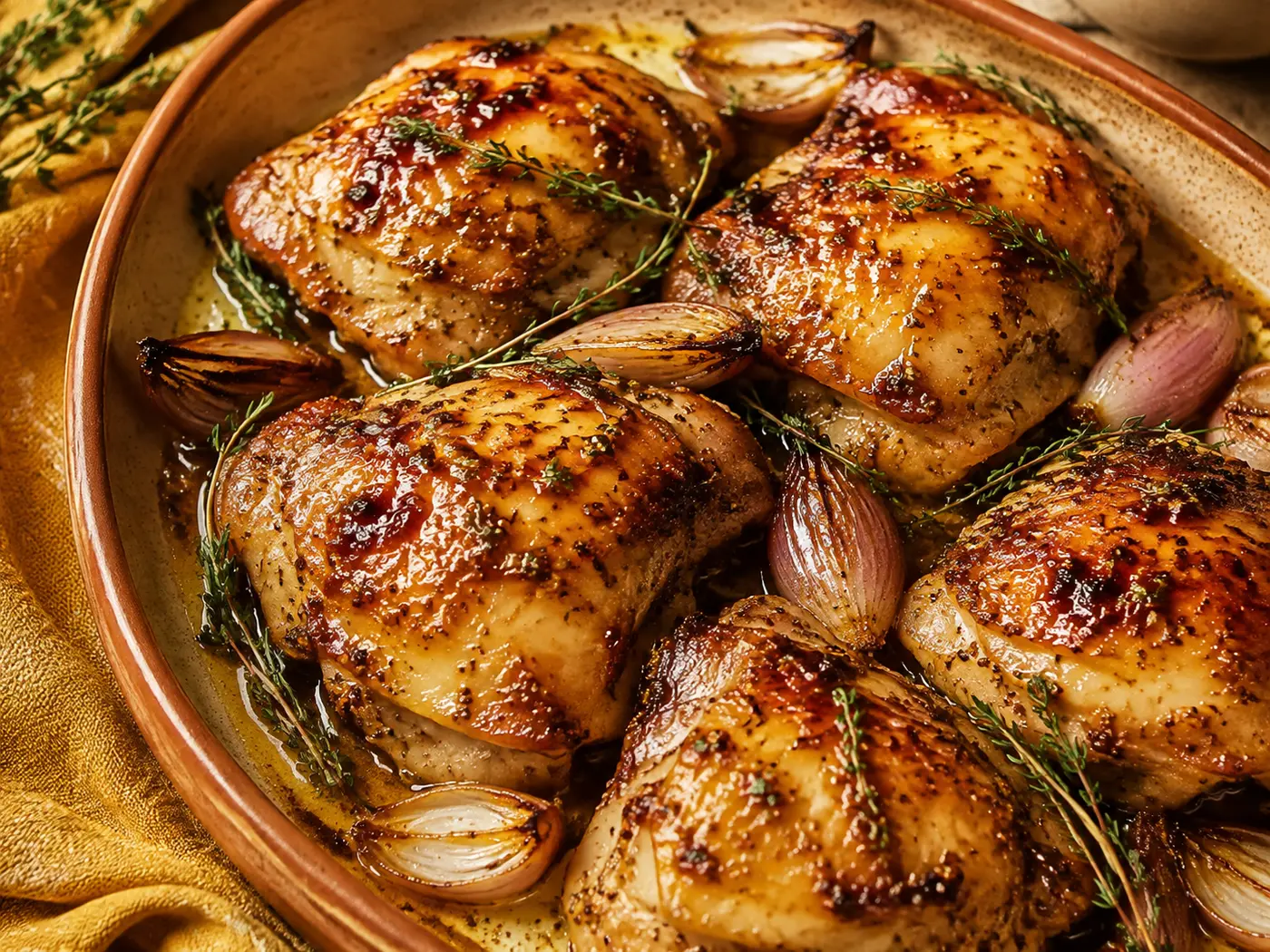 Honey Mustard Chicken Thighs