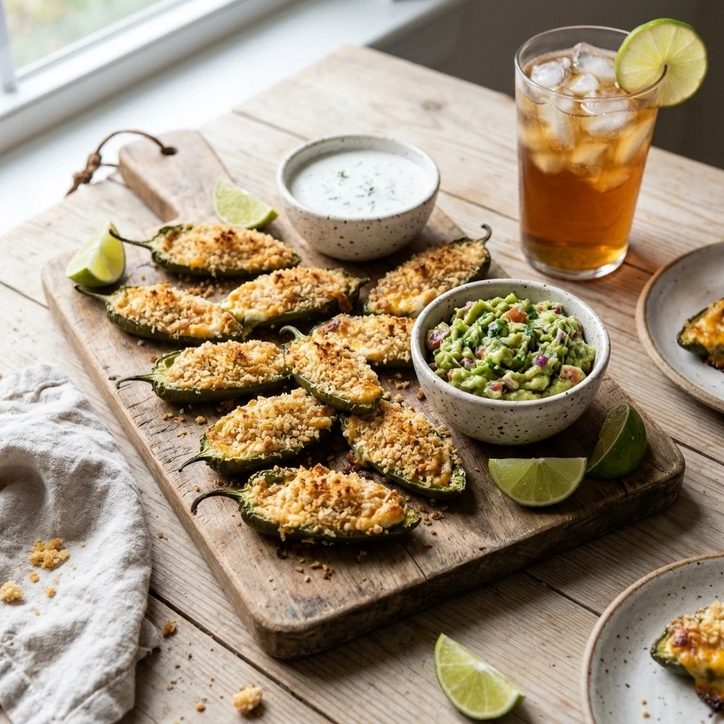 Crispy Baked Jalapeno Poppers That Stay Creamy Inside