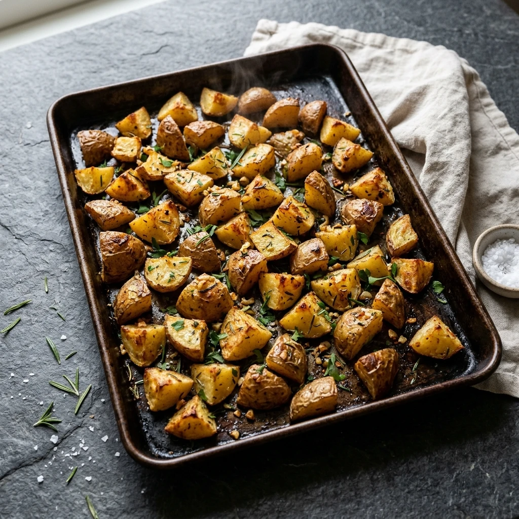 Crispy Roasted Potatoes with Garlic and Rosemary